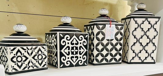 Black and White Canister Set